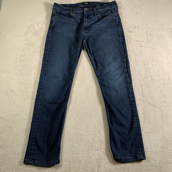PAIGE Other - Paige Lennox Jeans Mens 36x29 Blue‎ Dark Wash Stretch Straight Leg Low Rise